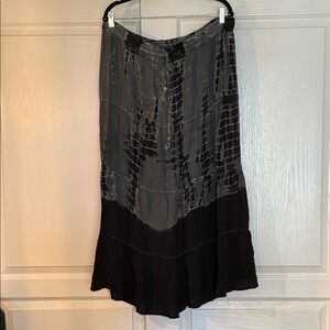 Black and Gray tie dye Women's Skirt
